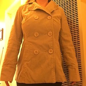 Cute Hooded Corduroy Jacket with Buttons